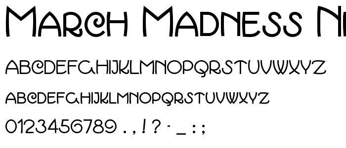 March Madness NF font